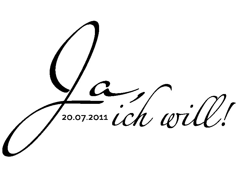 Hochzeit Png
 Wandtattoo Hochzeit Ja ich will Hochzeits Wandtattoos