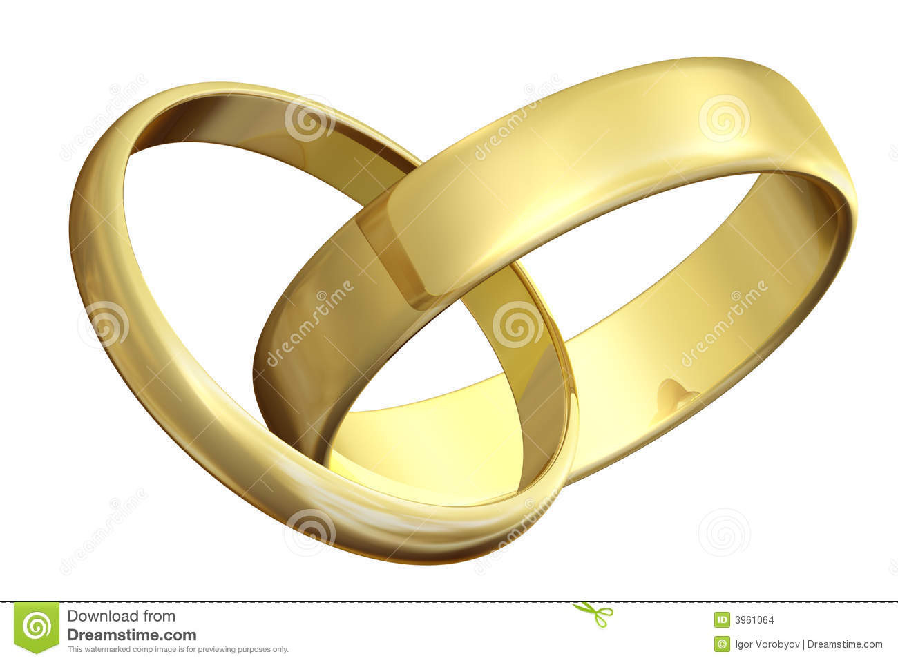 Hochzeit Ringe
 Zwei Ringe Der Goldenen Hochzeit Stock Abbildung