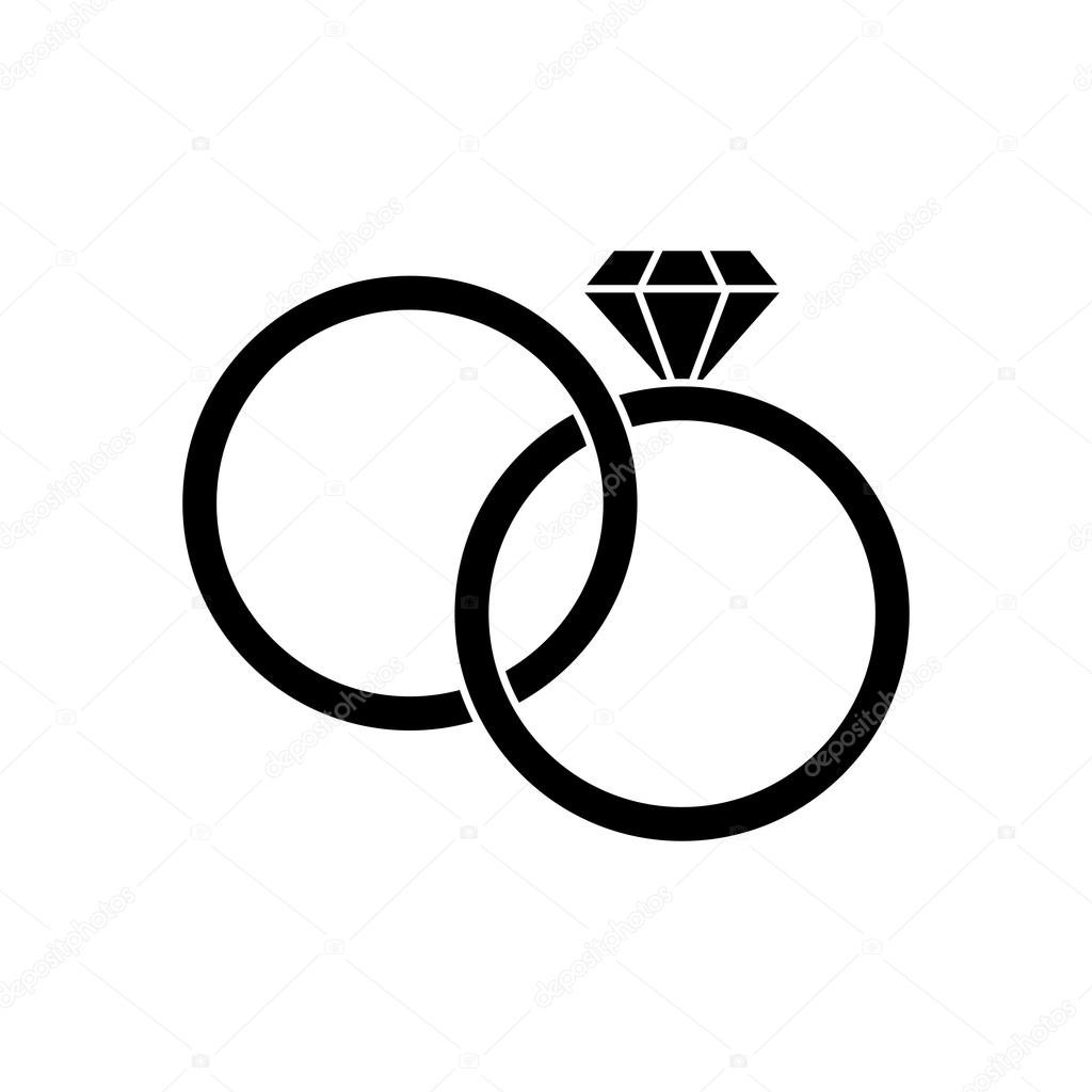 Hochzeit Ringe Symbol
 Isolierte Ringe Hochzeit Design — Stockvektor © jemastock