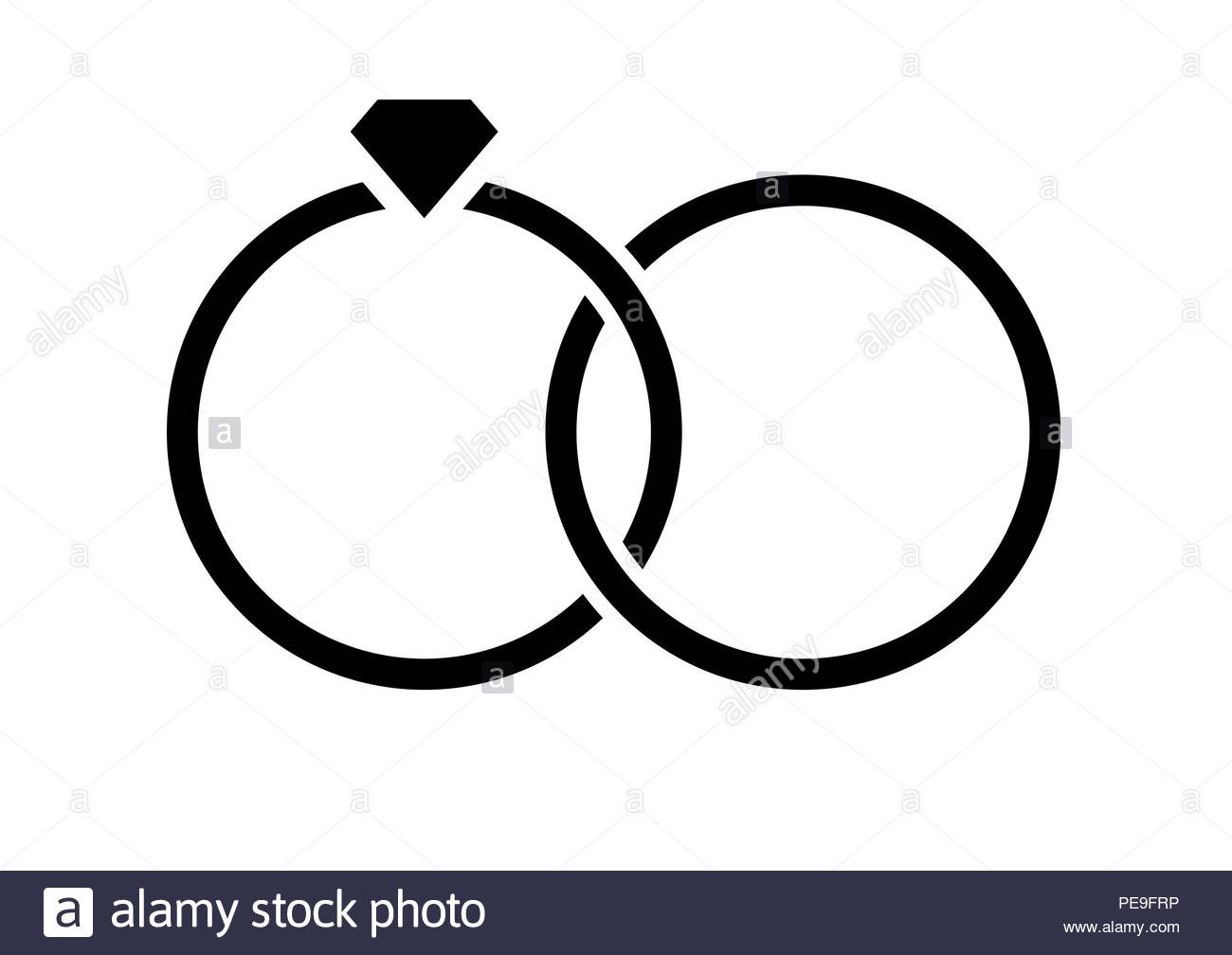 Hochzeit Ringe Symbol Schwarz Weiß
 Hochzeit Ringe Symbol Schwarz Weiss