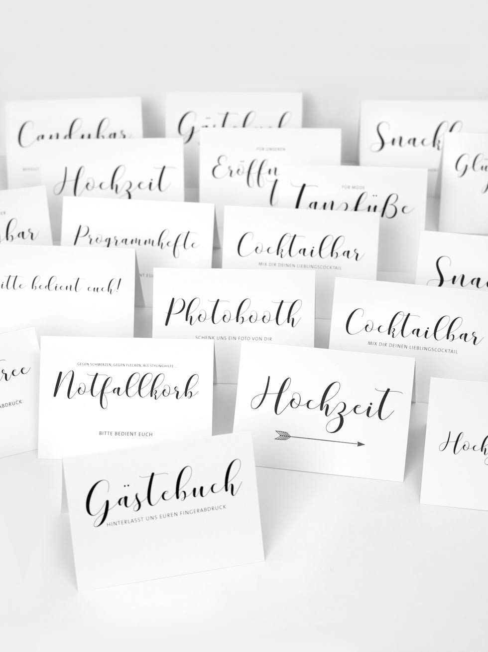 Hochzeit Schilder
 Vorlagen Schilder Hochzeit 19 Schilder mit Calligraphie