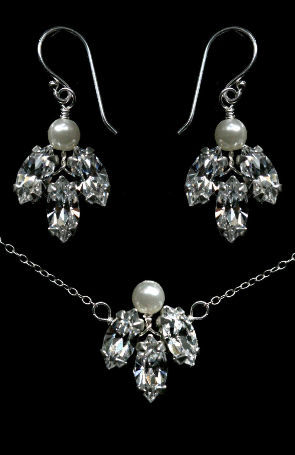 Hochzeit Schmuck Set
 Hochzeit Schmuck Set Vintage Braut Halskette und Ohrringe