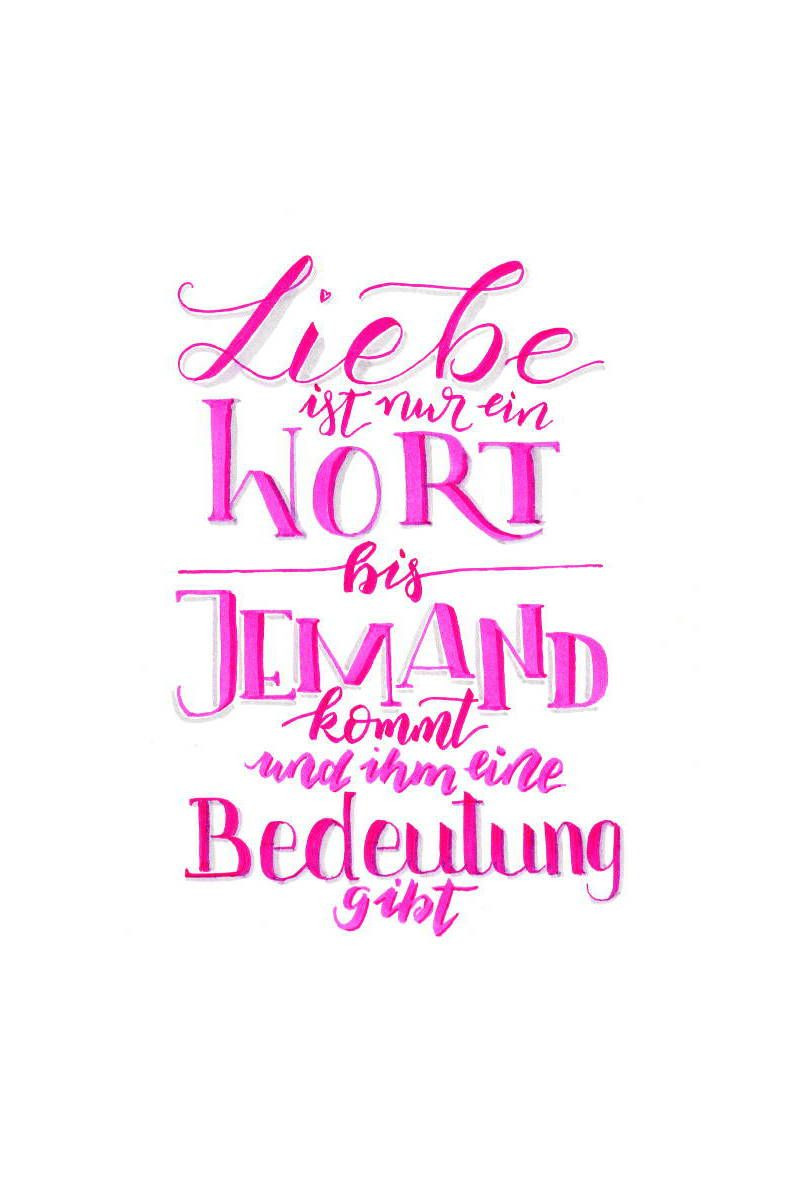 Hochzeit Schrift
 Hand Lettering Spruch Zitate Pinterest