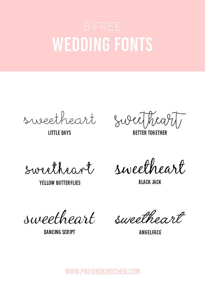 Hochzeit Schriftart
 6 Free Wedding Fonts 8 kreative line Ressourcen für