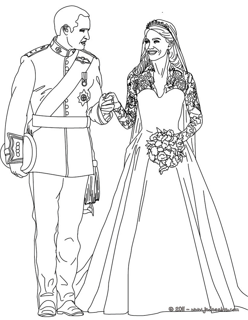 Hochzeit Sketch
 Coloriage Mariage Les beaux dessins de Fêtes à imprimer