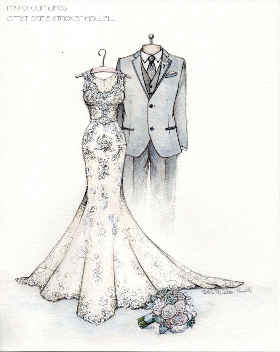 Hochzeit Sketch
 Wedding dress sketch from the groom to the bride