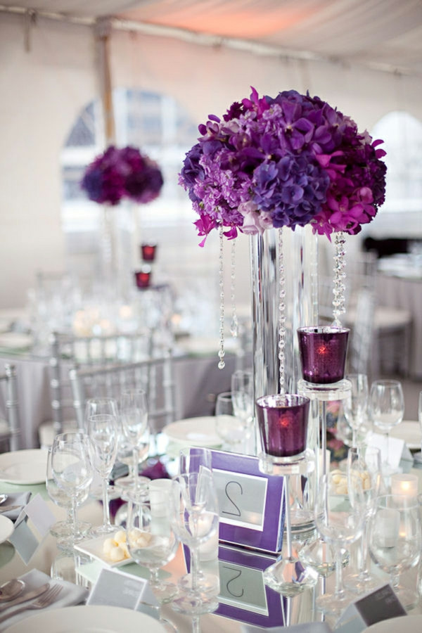Hochzeit Tischdeko Blumen
 Tischdeko zur Hochzeit in lila Farbe 34 Bilder