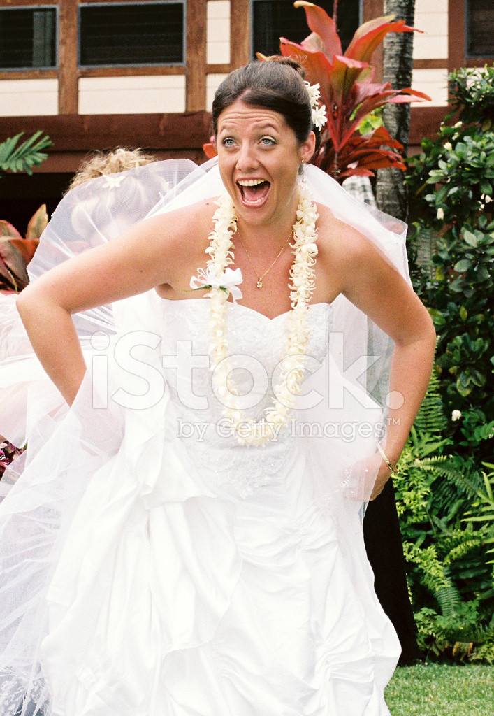 Hochzeit Überraschung
 Hawaii Hochzeit Braut Überraschung Stockfotos Free