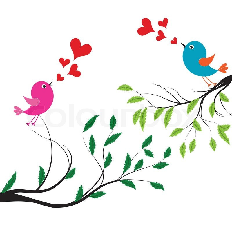 Hochzeit Vögel
 Vogel mit Liebe Vektor Illustration