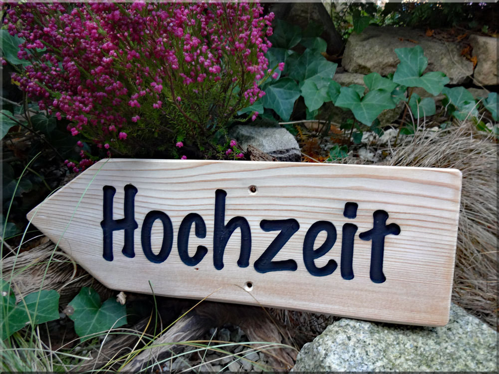 Hochzeit Wegweiser
 Wegweiser Hochzeit raupenholz Shop