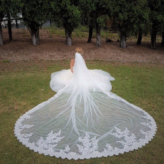 Hochzeit Zubehör
 Hochzeit Zubehör 3 5 meter Volle Spitze Hochzeit Schleier