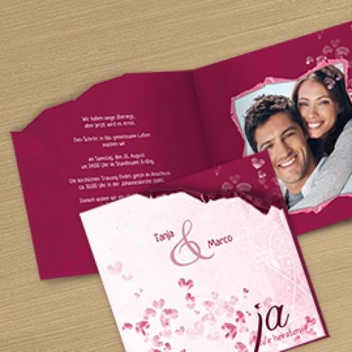 Hochzeitskarten Einladung
 HOCHZEITSKARTEN Kreative Karten zur Hochzeit drucken