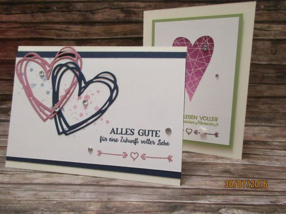 Hochzeitskarten Glückwunschkarten
 Glückwunschkarten zur Hochzeit – gestaltet mit Produkten