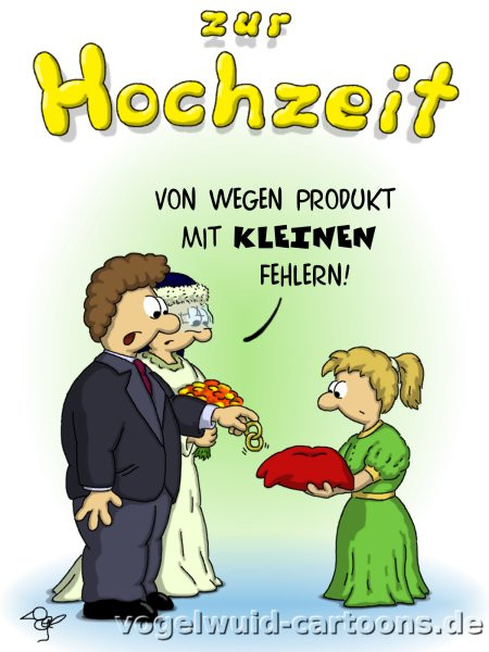 Hochzeitskarten Glückwunschkarten
 Vogelwuid Cartoons witzige Glückwunschkarten