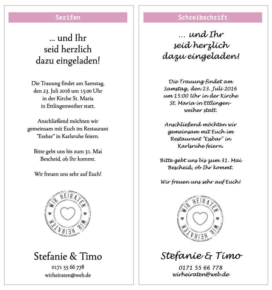 Hochzeitskarten Text
 Texte und Schriften Aylando Hochzeitskarten