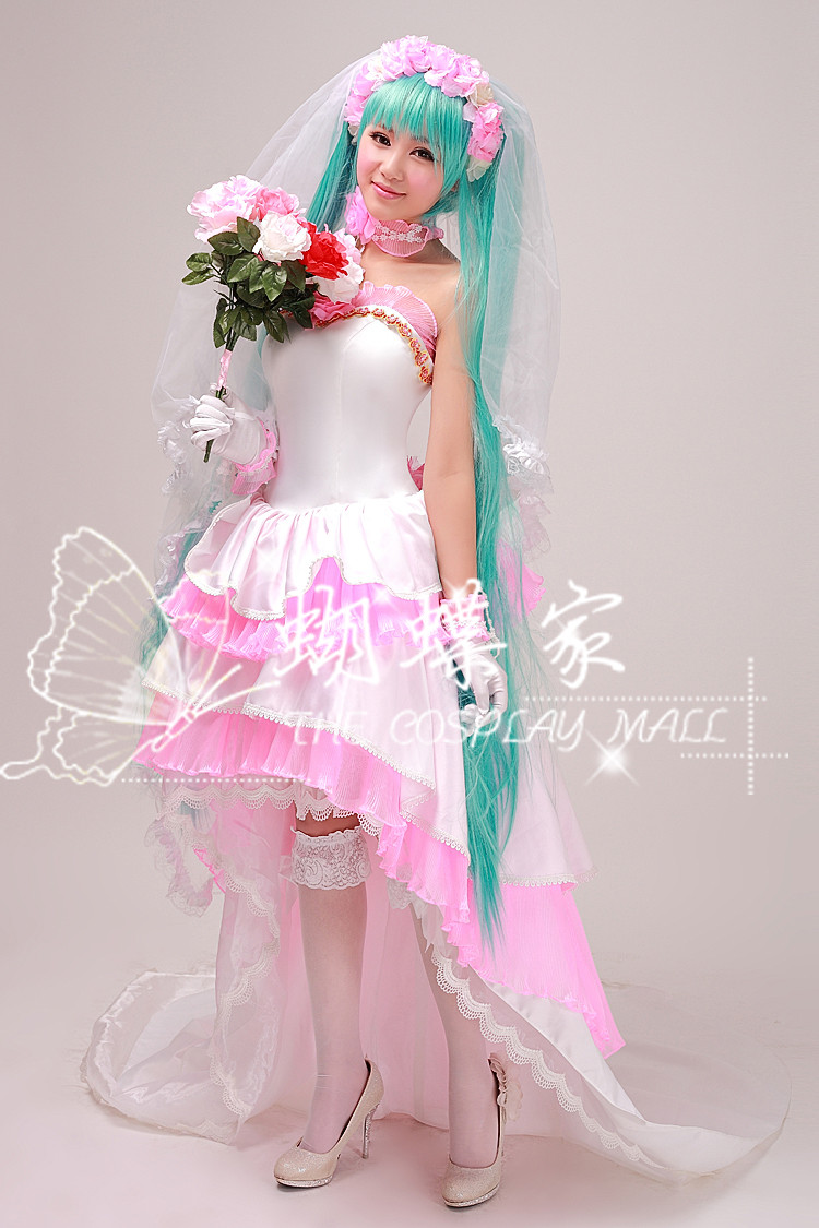 Hochzeitskleid
 Cosplay Miku Hatsune Vocaloid Anime Manga Dress Costumes