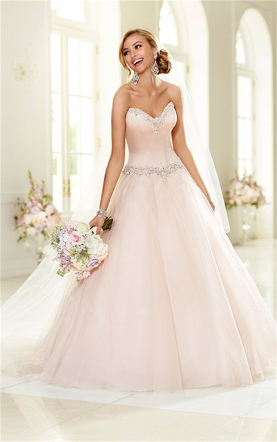 Hochzeitskleid Blush
 Neueste Design Prinzessin Ballkleid Blush Hochzeitskleid