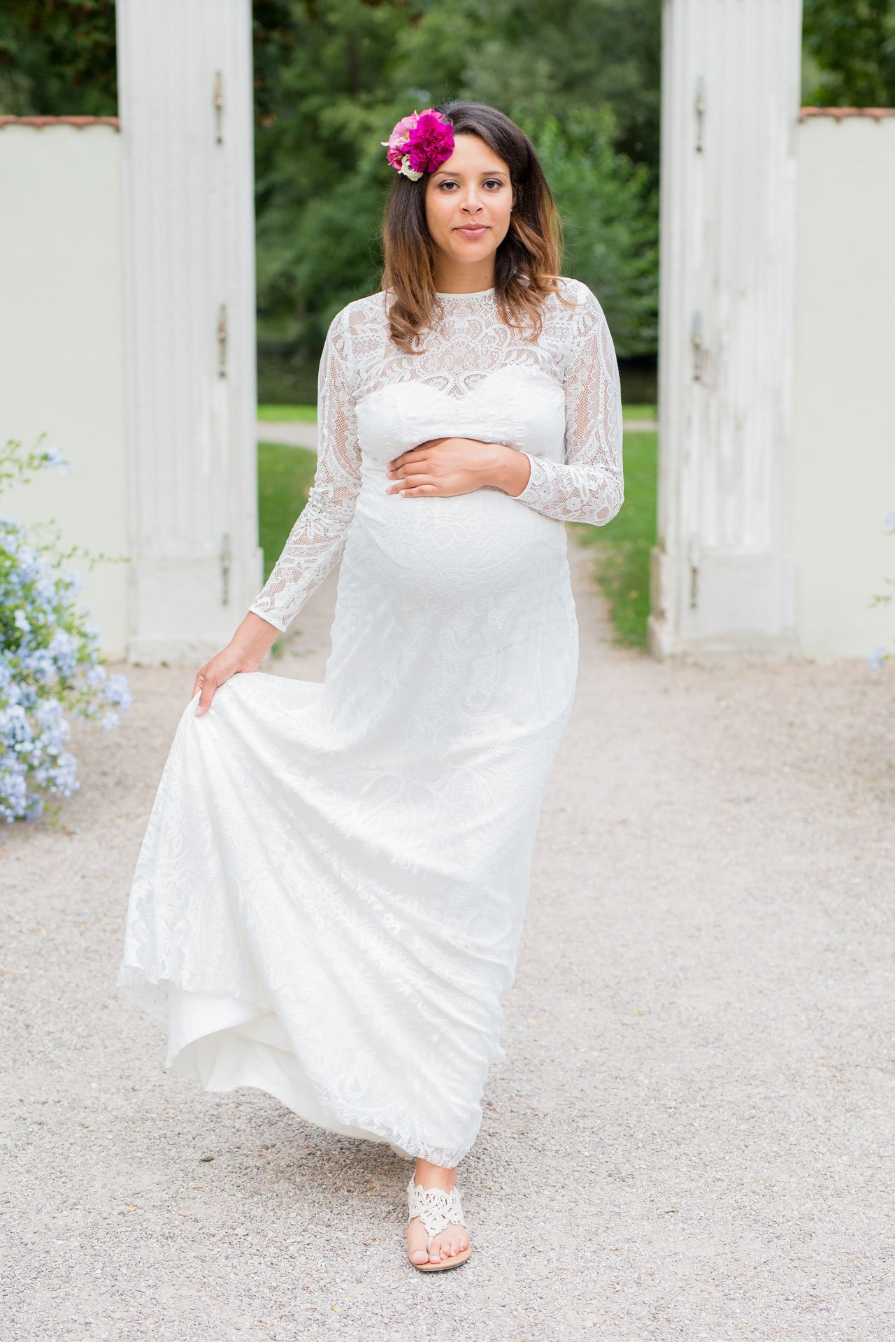 Hochzeitskleid Für Schwangere
 Schwanger heiraten lange Brautkleider für werdende Mamis