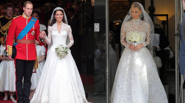Hochzeitskleid Kate Middleton
 Kate Middleton als Style Vorbild Nicky Hilton kopiert