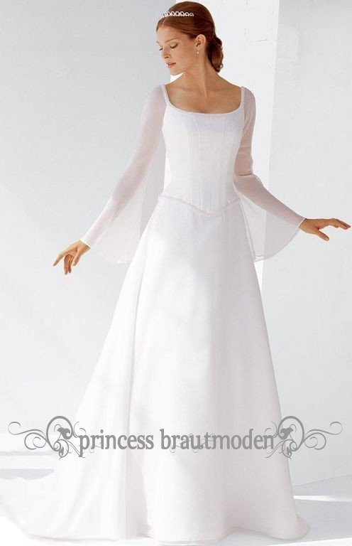 Hochzeitskleid Mit Ärmel
 Mittelalter Brautkleid Eowyn Elfenhaftes Brautkleid mit