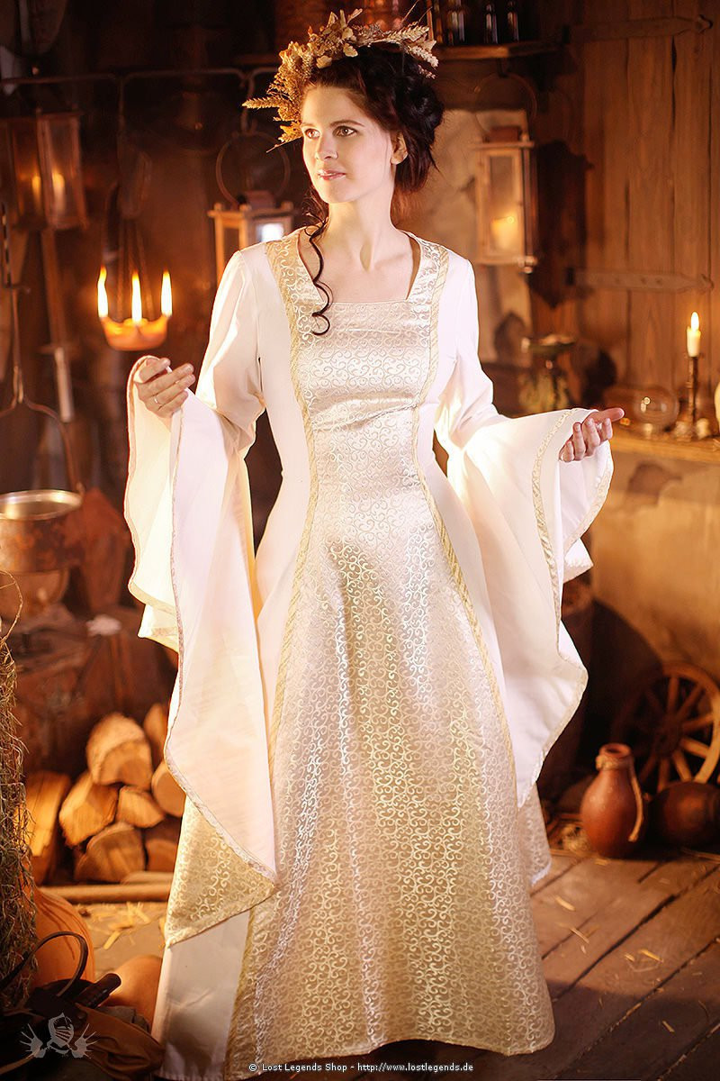Hochzeitskleid Mittelalter
 Mittelalter Hochzeitskleid Baumwolle Elbenkleid