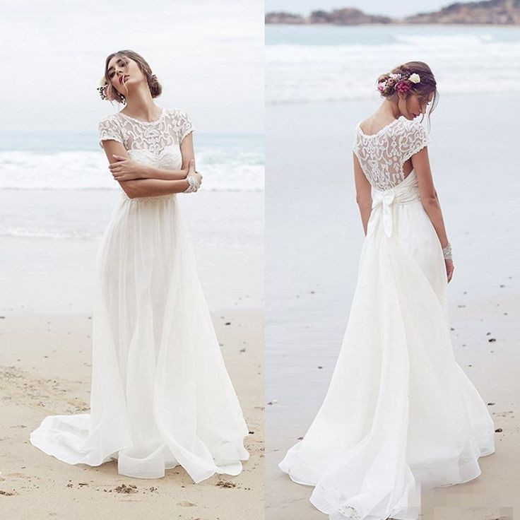 Hochzeitskleid Strand Schlicht
 Die besten 25 Strand Brautkleid Ideen auf Pinterest