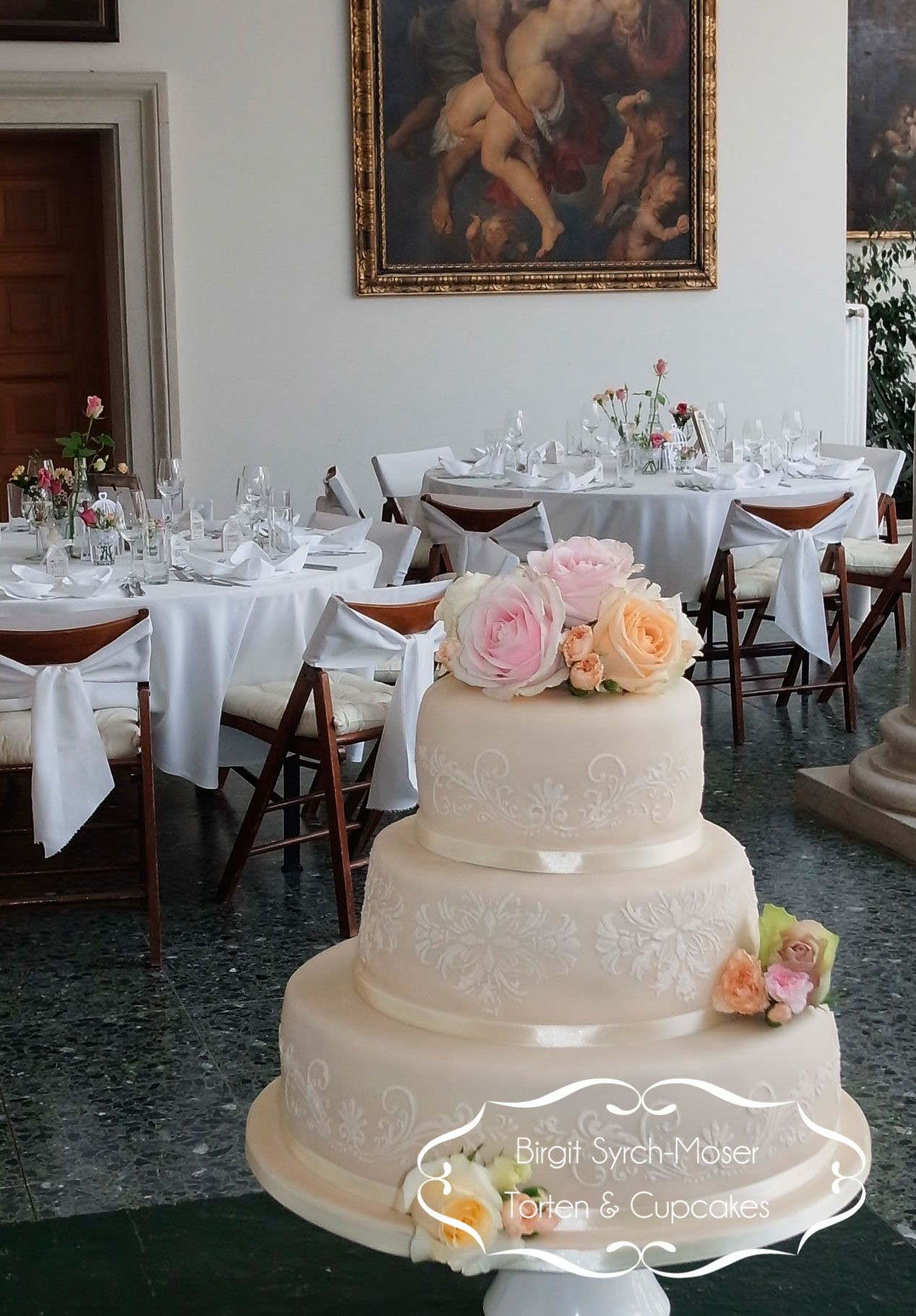 Hochzeitstorte Apricot
 Wedding Cake Lace Apricot Rose