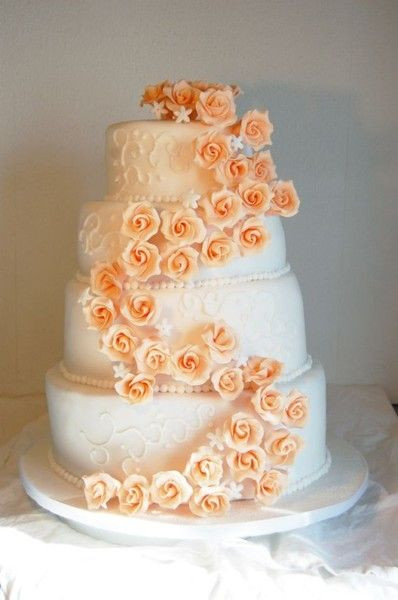 Hochzeitstorte Apricot
 Hochzeitstorte Rosen in apricot wedding