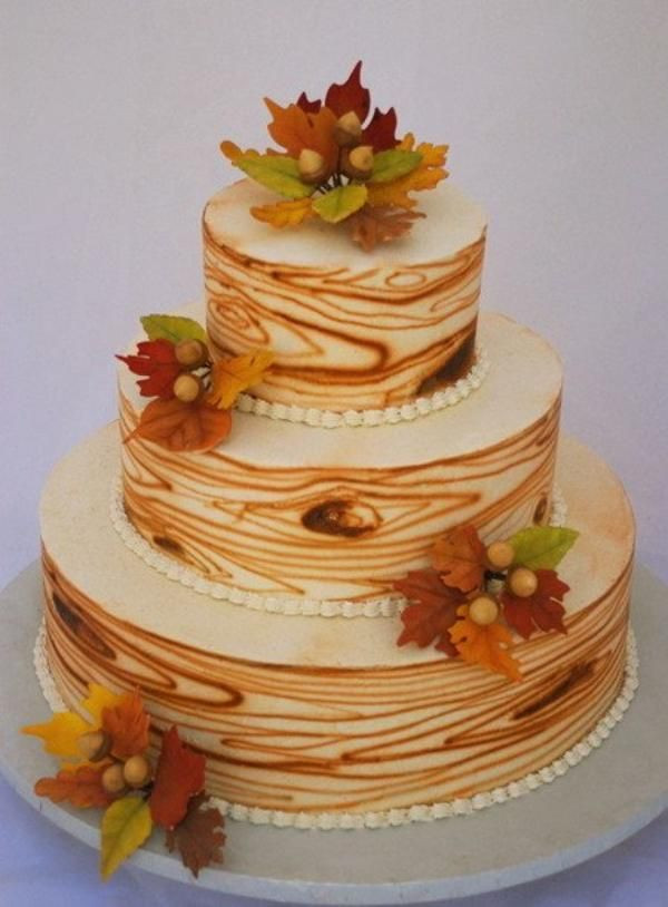 Hochzeitstorte Baum
 eichel deko baum form weiß torte hochzeit