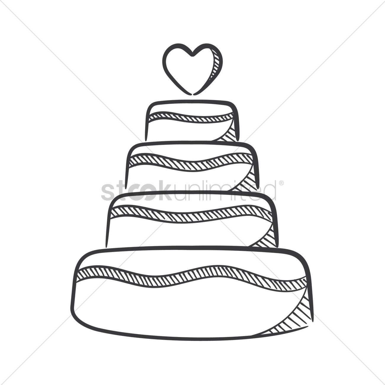 Hochzeitstorte Clipart
 Wedding cake Vector Image
