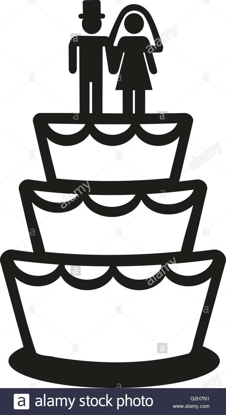 Hochzeitstorte Clipart
 Wedding cake icon Stock Alamy