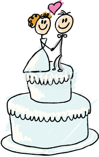 Hochzeitstorte Clipart
 Stick Figure Wedding Cake Stock Vector Art & More