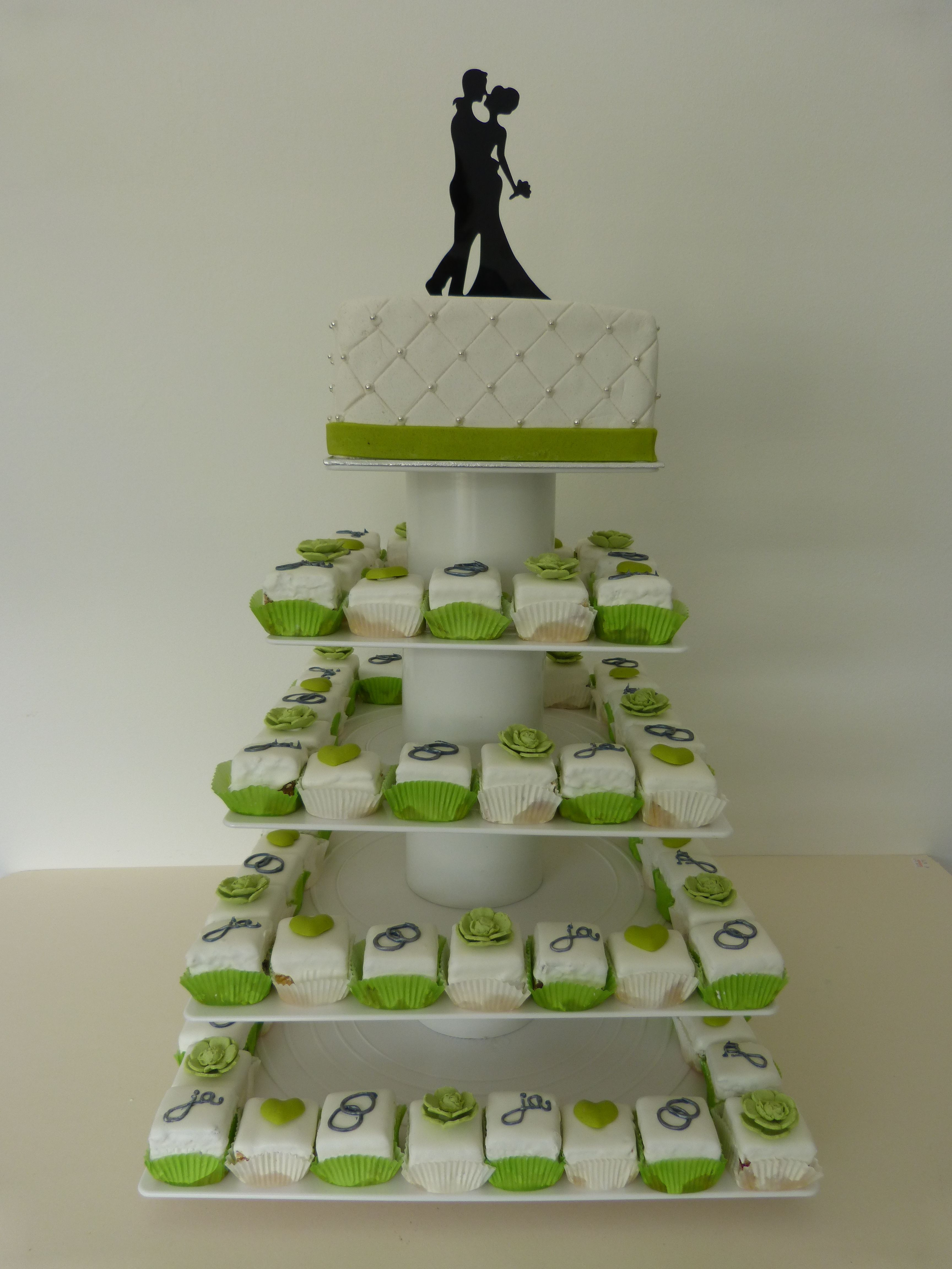 Hochzeitstorte Grün Weiß
 Cake Cube wedding cake Konz Niedermennig Hochzeit