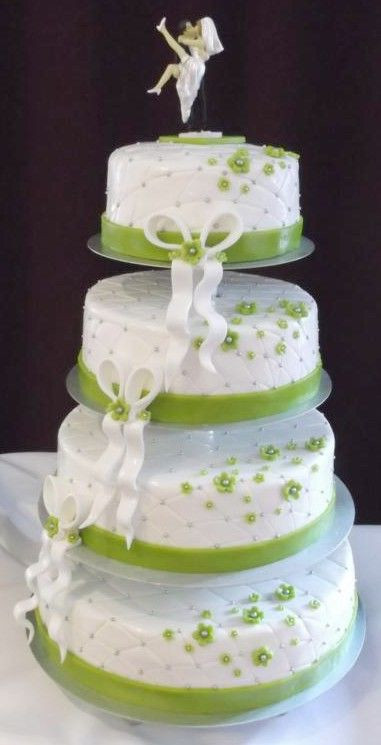 Hochzeitstorte Grün Weiß
 Hochzeitstorte Hochzeit Pinterest