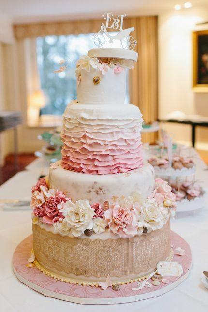 Hochzeitstorte Natur
 Der neuste Hochzeitstrend echte Blumen auf der