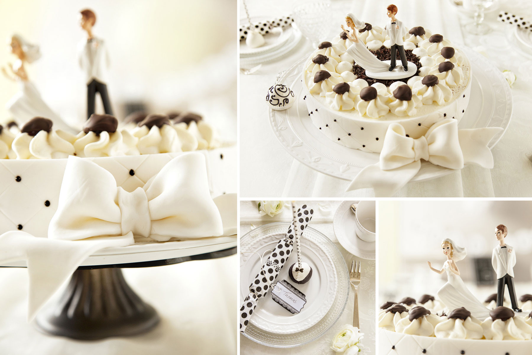 Hochzeitstorte Schwarz
 Hochzeitstorte Schwarz Weiß Black and White Torte zur