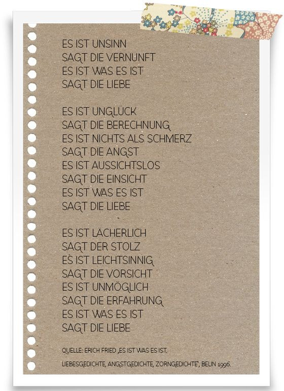 Hochzeitswünsche Gedicht
 Es ist was es ist Hochzeit Pinterest