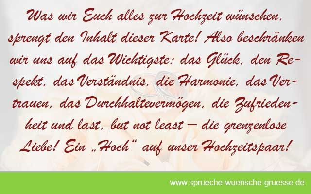 Hochzeitswünsche Gedicht
 Hochzeitswünsche Und Glückwünsche Zur Hochzeit für Erste