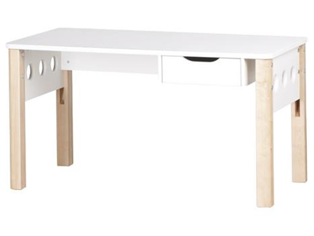 Höhenverstellbarer Schreibtisch
 Flexa Höhenverstellbarer Schreibtisch Weiß Birke Flexa