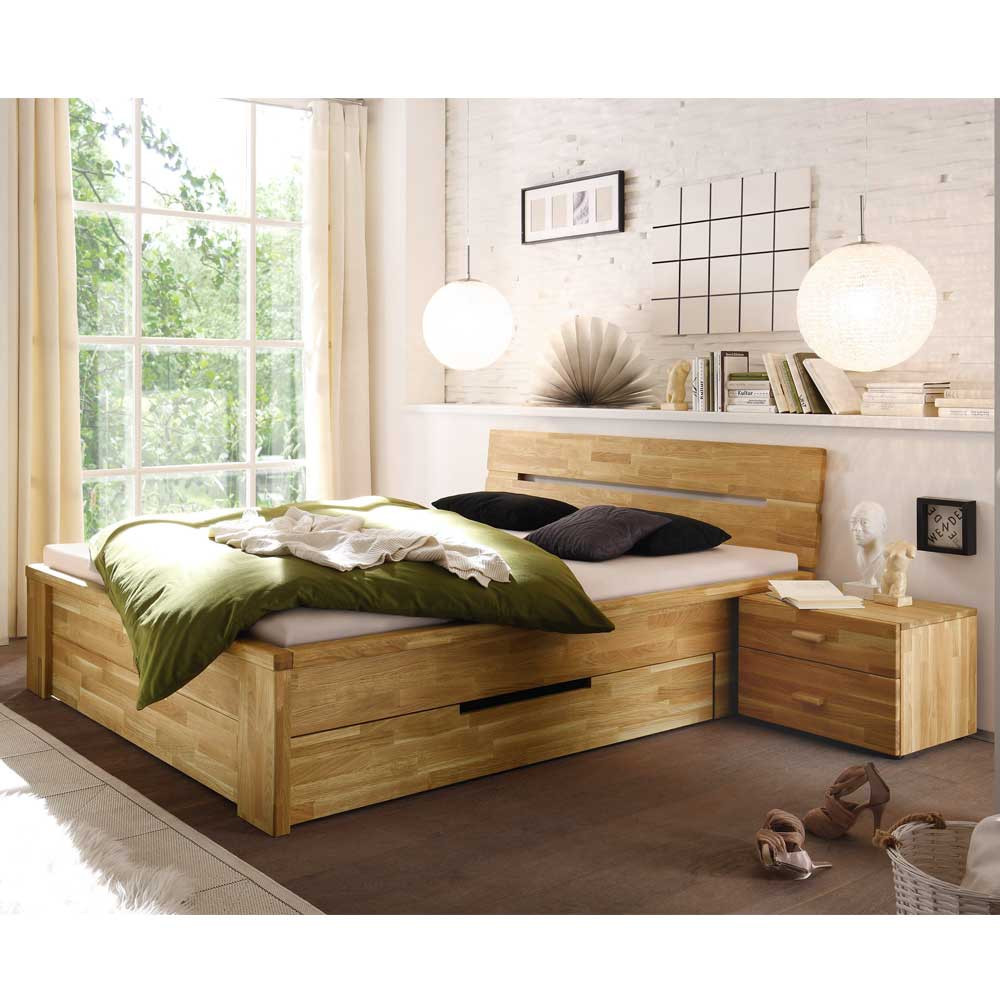 Holz Bett
 Holzbett Jerry aus Wildeiche massiv