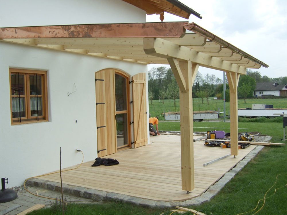 Holz Für Terrasse
 ZIMMEREI HADERER OHG – Terrasse mit Pergola