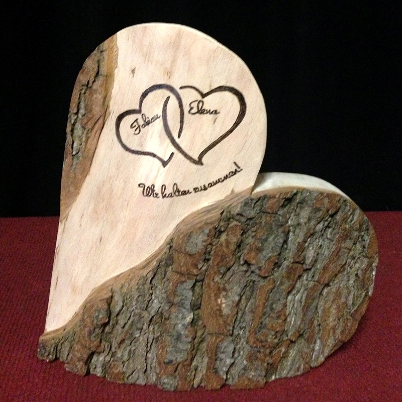 Holz Geschenke Hochzeit
 Stilvolles Geschenk aus Holz