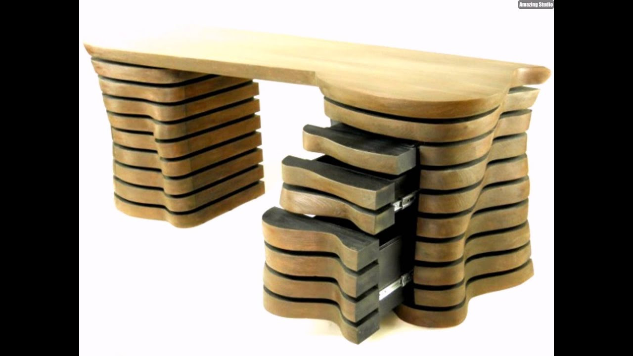 Holz Schreibtisch
 Schreibtisch Holz Büro Möbel Design Ideen Schubladen