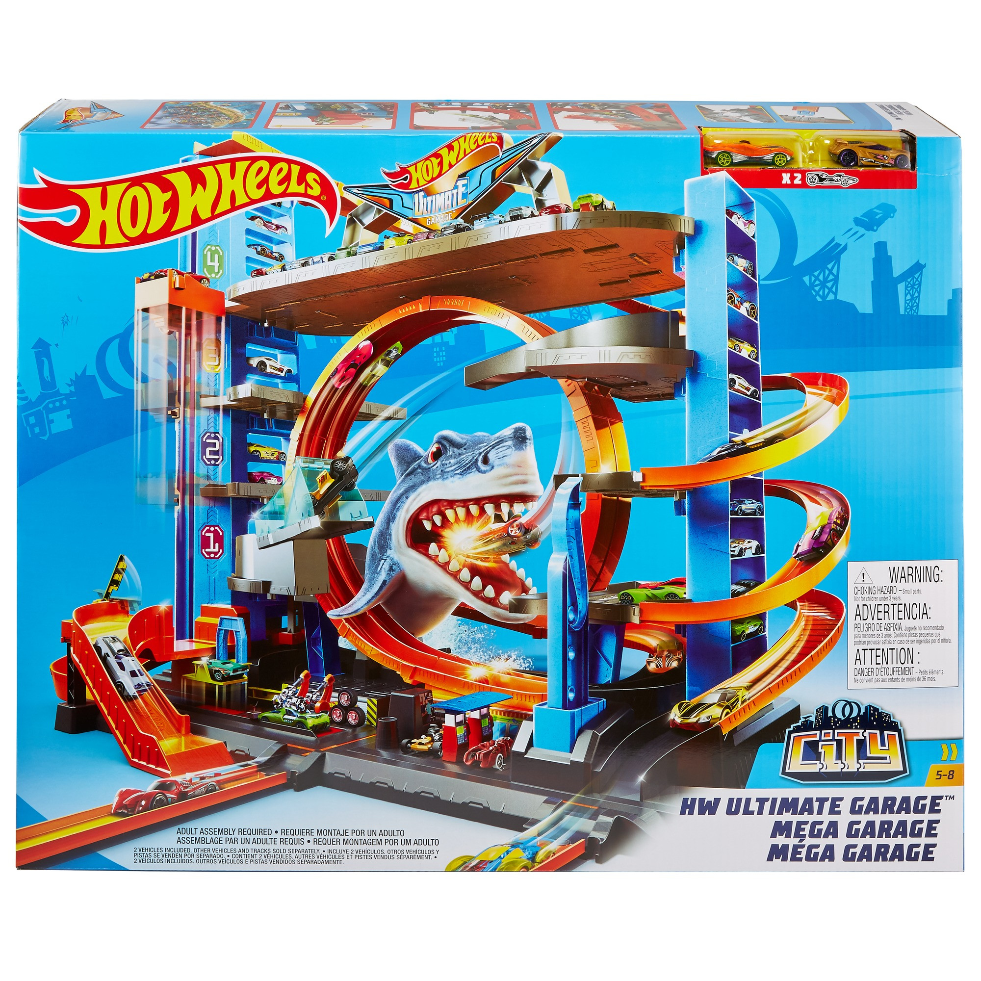 Hot Wheels Garage
 Hot Wheels Tower Shark Loop Racetrack Toy Play Set