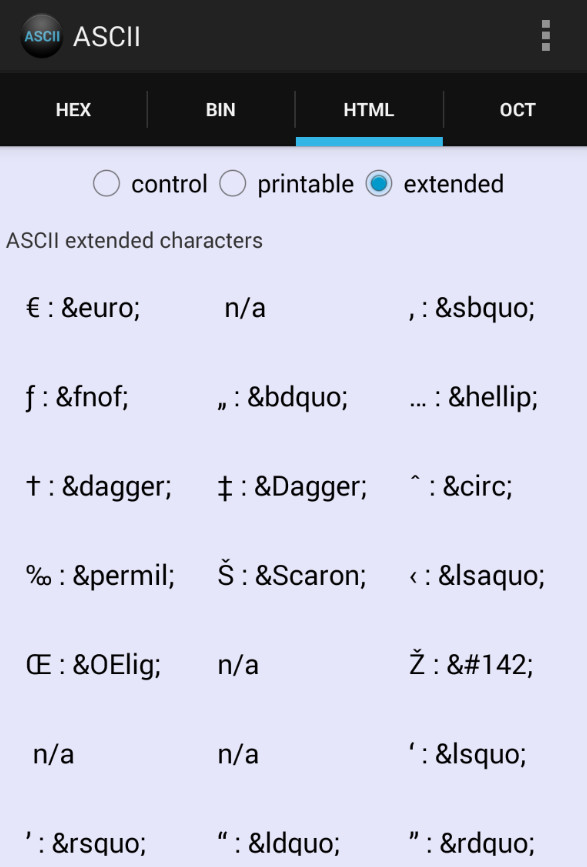 Html Tabelle
 ASCII & HTML Tabelle AdFree – Android appar på Google Play