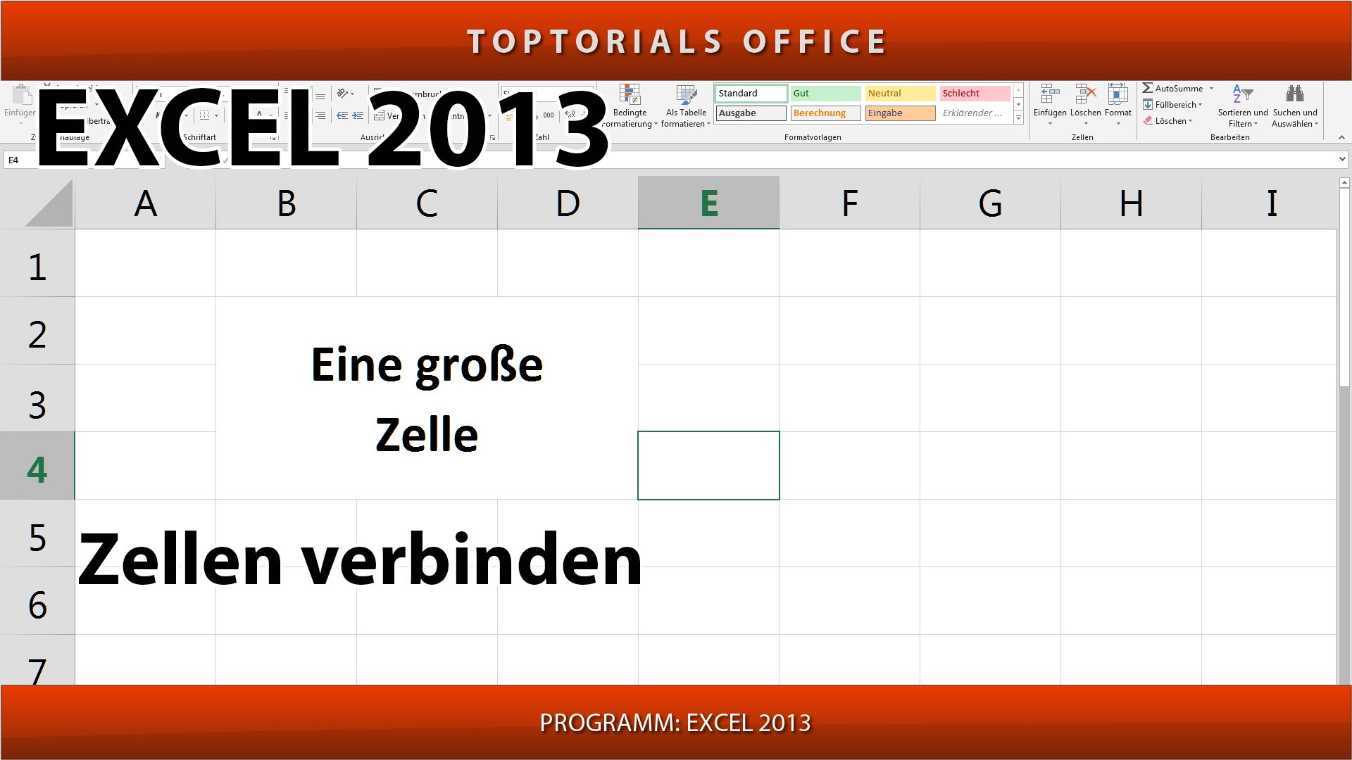 Html Tabelle Zellen Verbinden
 Mehrere Zellen verbinden Excel TOPTORIALS