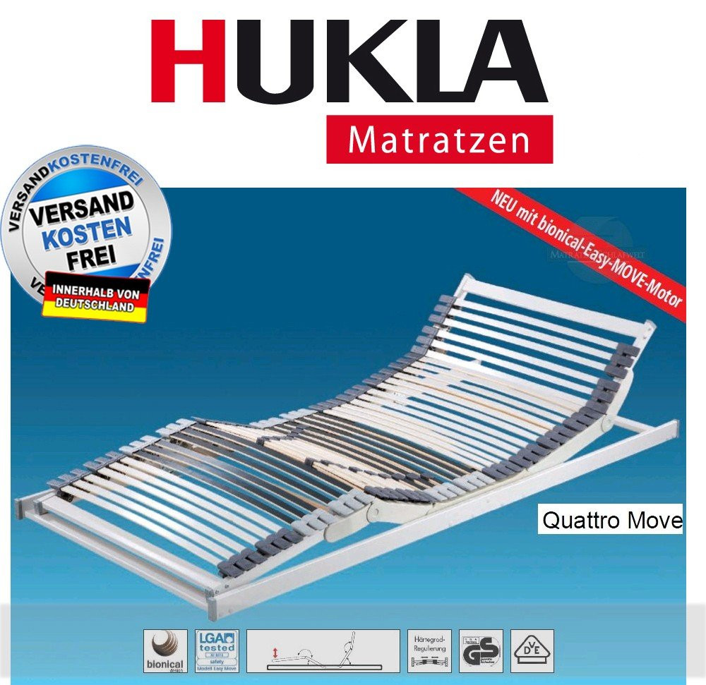 Hukla Matratzen
 Hukla Quattro Move Luxus Lattenrost mit bionical Easy Move
