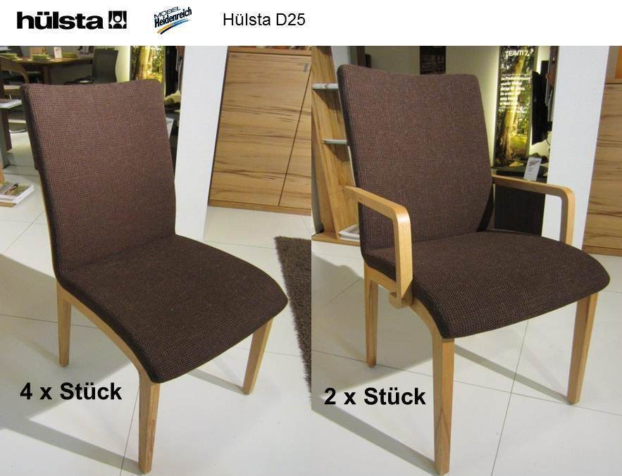 Hülsta Stühle
 6 Hülsta Stühle Buche Strukturbuche Massivholz Braun D25 2