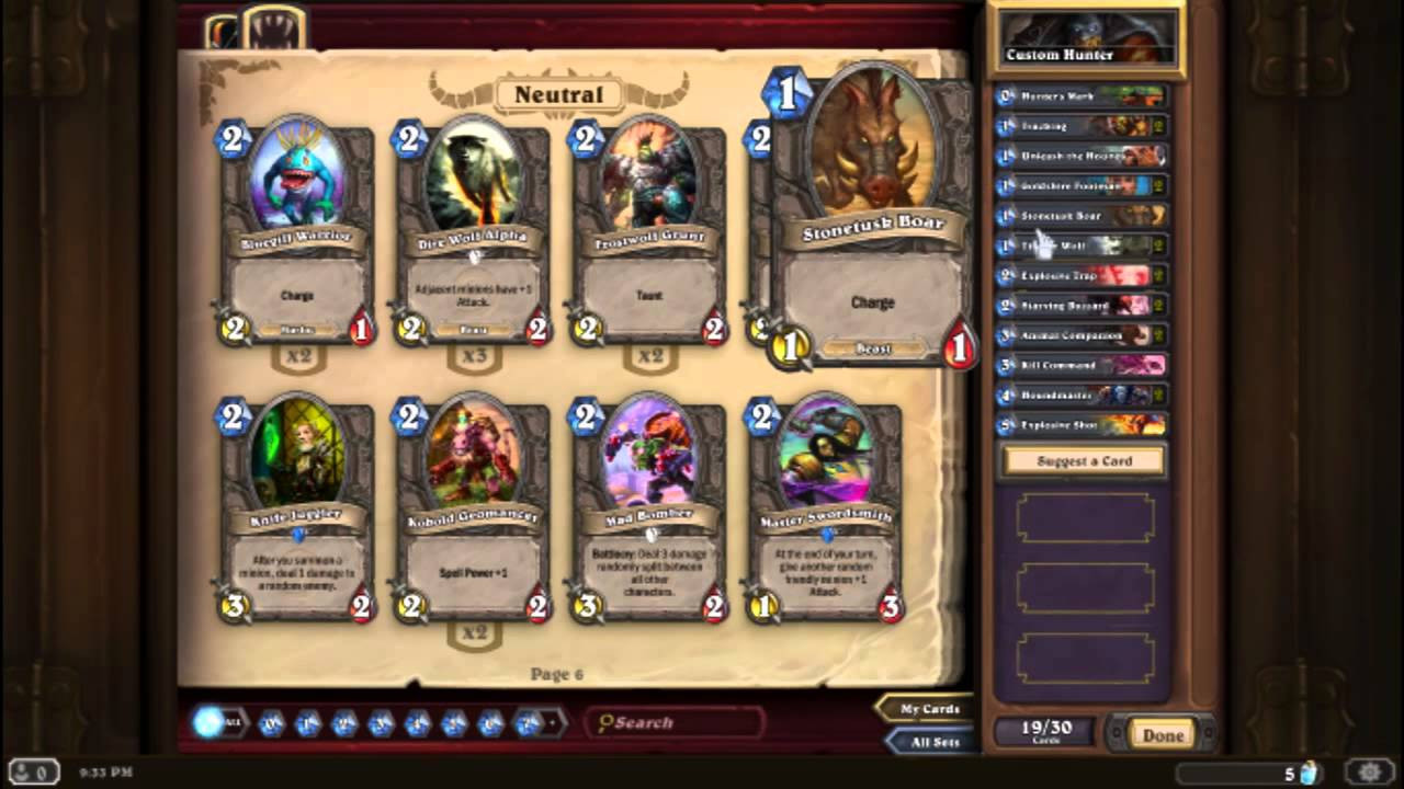 Hunter Deck
 Hearthstone Hunter Rexxar Deck Beginner Guide Closed