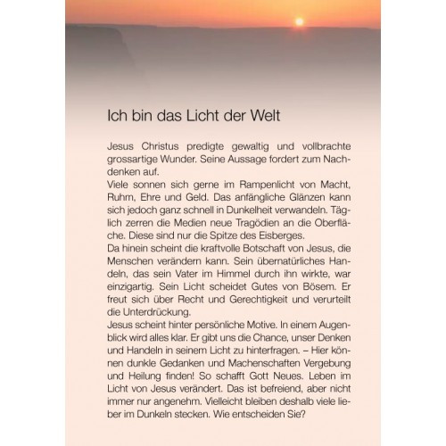 Ich Bin Das Licht
 Ich bin das Licht der Welt